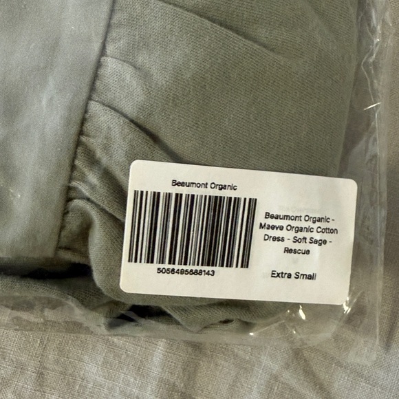 Beaumont Organic Maeve Organic Cotton Dress in Soft Sage - Picture 12 of 12